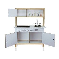 Kitchen Oyuncak Ahşap Mutfak Seti Ocak Özel Led - 2