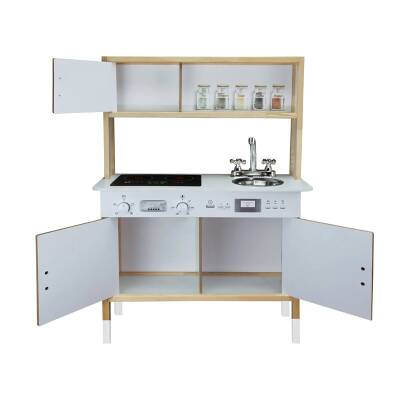 Kitchen Oyuncak Ahşap Mutfak Seti Ocak Özel Led - 2