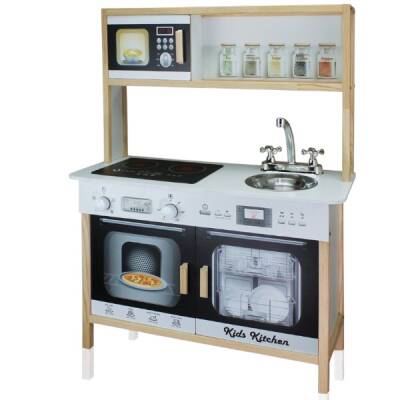 Kitchen Oyuncak Ahşap Mutfak Seti Ocak Özel Led - 1