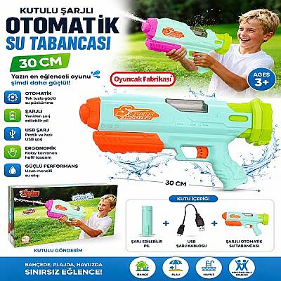 Kutulu Şarjlı Otomatik Su Tabancası (30 Cm) - 1