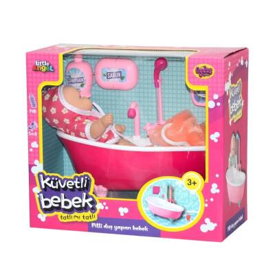 Küvette Yıkanan Oyuncak Bebek Pilli Eğlenceli Banyo Keyfi Aksesuarlı - 2