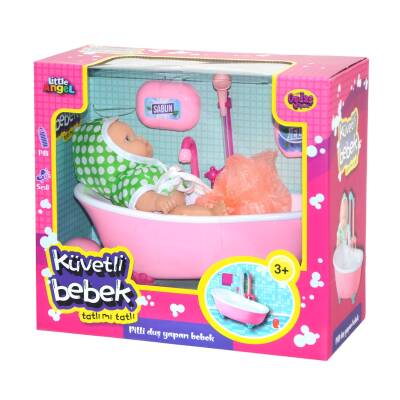 Küvette Yıkanan Oyuncak Bebek Pilli Eğlenceli Banyo Keyfi Aksesuarlı - 3