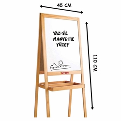 Manyetik Çift Taraflı Ahşap Yazı Tahtası - 3