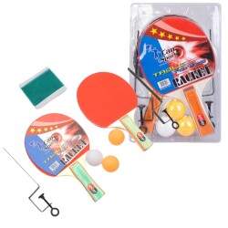 Masa Tenisi Seti-2 Masa Tenisi Raketi + File & Demir+3 Pinpon Topu - Can Spor