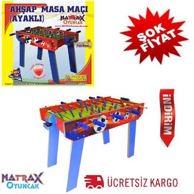 Matrax Oyuncak Langırt Ahşap Masa Maçı Ayaklı (4Kollu) - 1