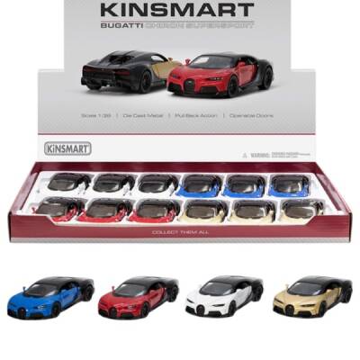 Metal Kinsmart Araba Çek bırak Bugatti Chiron Süper Sport - 1