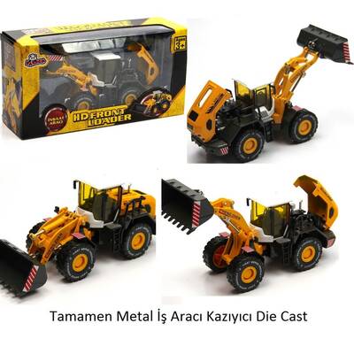 Metal Oyuncak Kazıcı İş Makinası - 1