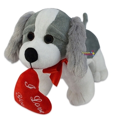 Miajima Ağzında Kalp Tutan I Love Yazılı Oyuncak Peluş Köpek 45 Cm - 2