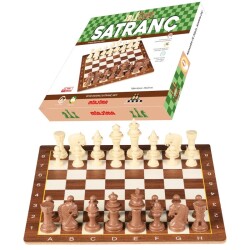 Miajima Ahşap Satranç Takımı Seti Ceviz Desenli Model - Miajima