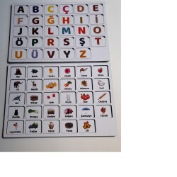 Miajima Eğitici Ahşap Yapboz Alfabe Harfler Frame - 2