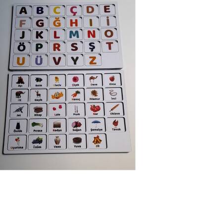 Miajima Eğitici Ahşap Yapboz Alfabe Harfler Frame - 2