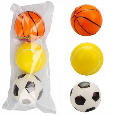 Miajima El Egzersiz Topu Stres Topu 3'lü Set 6 cm - 1