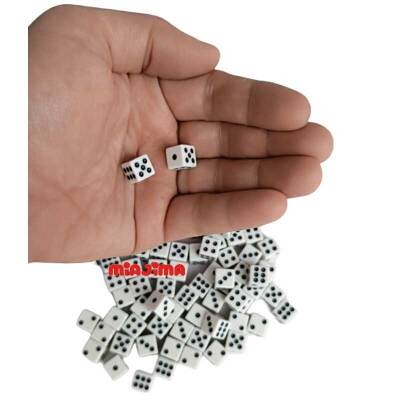 Miajima Japon Ithal Büyük Kemik Tavla Zarı Yanları Köşeli 10 MM 24 Adet - 1