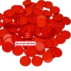 Miajima Kutu Oyunları Oyun Taşı Oyun Piyonu Yuvarlak Düz 28 mm 100 Adet - Miajima