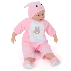 Miajima Oyuncak Gerçek Yüzlü Kel Et Bebek Pijamalı 60 cm - 5