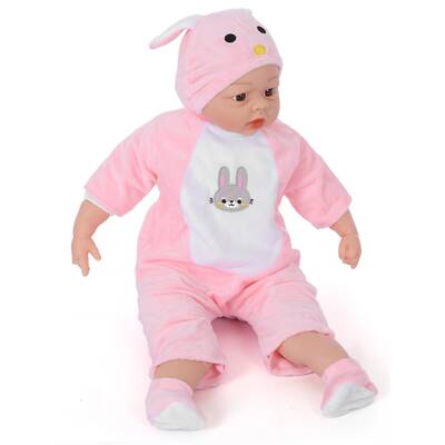 Miajima Oyuncak Gerçek Yüzlü Kel Et Bebek Pijamalı 60 cm - 5