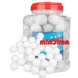 Miajima Pinpon Topu Masa Tenisi Topu Beyaz 60 Adet Pvs Kutulu - Can Spor