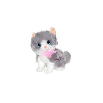Miyavlayan Oyuncak Peluş Kedi 25 Cm - 3