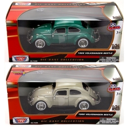 Model Araba Motormax 1:24 1966 Volkswagen Type 1 Classic Beetle - 1