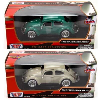 Model Araba Motormax 1:24 1966 Volkswagen Type 1 Classic Beetle - 1