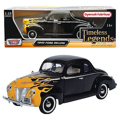 Motormax 1:18 1940 Ford Deluxe Die Cast Metal Model Araba Açılır Kapılar Koleksiyon - 1