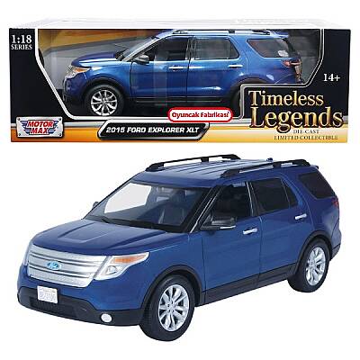 Motormax 1:18 2015 Ford Explorer XLT Die Cast Model Araba Koleksiyonluk Metal Araba - 1