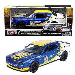 Motormax 1:24 GT Racing 2018 Dodge Challenger Hellcat Widebody Metal Döküm Model Araba - Motor Max
