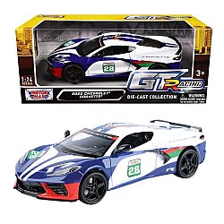 Motormax 1:24 GT Racing 2020 Corvette C8 Metal Model Araba - Motor Max