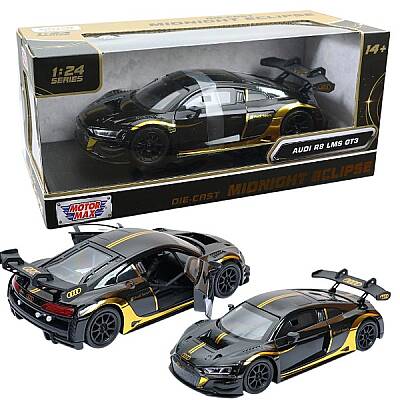 Motormax 1:24 Midnight Eclipse Audi R8 LMS GT3 Metal Model Araba - 1