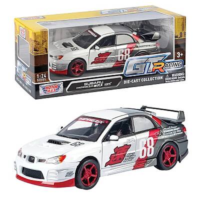 Motormax 1:24 Subaru Impreza WRX STI GT Racing Metal Model Araba - 1