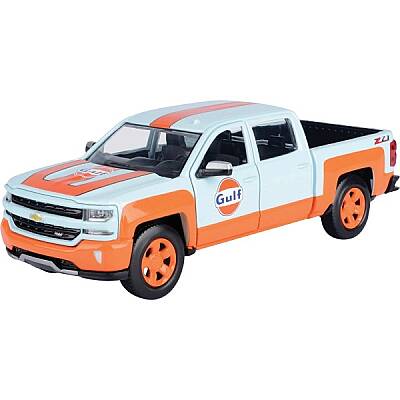 Motormax 1:27 2017 Chevrolet Silverado 1500 LT Z71 Crew Cab Gulf Model Araba - 1