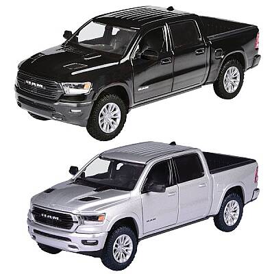 Motormax 1:27 2019 Dodge Ram 1500 Crew Cab Laramie Die Cast Metal Model Araba Açılır Kapılar - 1