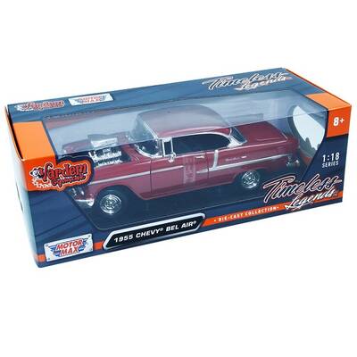 Motormax Model Araba 1:18 1955 Chevy Bel Air Coupe - 4
