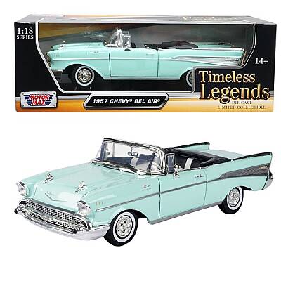 Motormax Model Araba 1:18 1957 Chevy Bel Air ( Convertible ) - 1