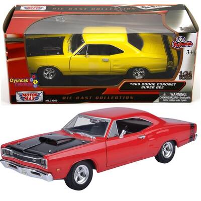 Motormax Model Araba 1:24 1969 Dodge Coronet Superbee - 2