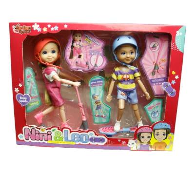 Nini leo Love Sporcu İkili Bebek Set (Scooter ve Kaykay) - 1