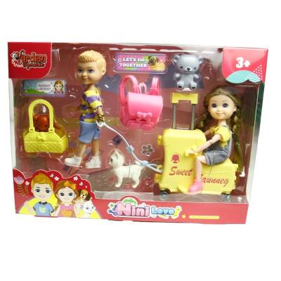 Nini Love Seyahatte İkili Oyuncak Bebek Set - 1