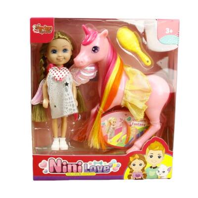 Nini Love Taraklı Atlı Oyuncak Bebek Set - 2