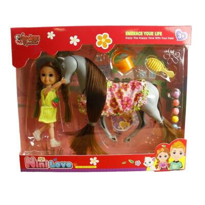 Nini Love Taraklı Büyük Atlı Bebek Set - 2