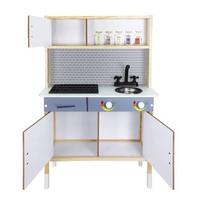 Okutan Büyük Boy Oyuncak Ahşap Mutfak Oyun Seti 102x70x29 Cm - 2