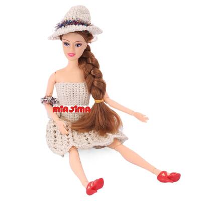 Örgülü Kıyafetli Oyuncak Manken Bebek Eklemli Aksesuarlı Kutulu 30 Cm - 2