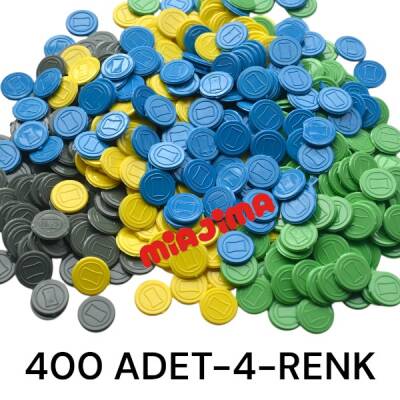 Oyun Piyonu Plastik Sayı Sayma Pulu Oyun Taşı Oyun Pulu 400 Adet Karışık - 1