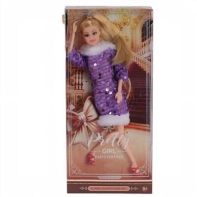 Oyuncak Bebek Pretty Girl Pullu Kürklü Manken Bebek Şık Kıyafetli Moda Bebek - 1