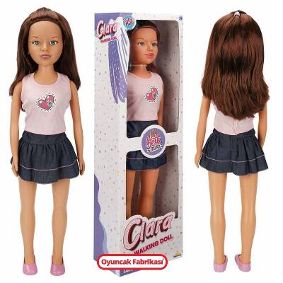 Oyuncak Büyük Bebek Clara Gündelik Kısa Etek Kot Kıyafetli 80 cm - 1