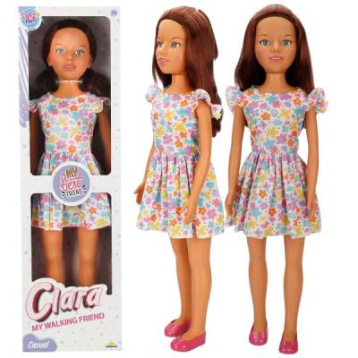 Oyuncak Büyük Bebek Yürüyüş Arkadaşım Clara Casual 80 cm Çiçekli Elbiseli 80 Cm - 1