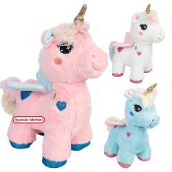 Oyuncak Büyük Boynuzlu Peluş Unicorn 55 Cm - Halley Oyuncak