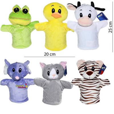 Oyuncak Büyük Sevimli Hayvanlar Peluş El Kuklası 25 Cm - 1