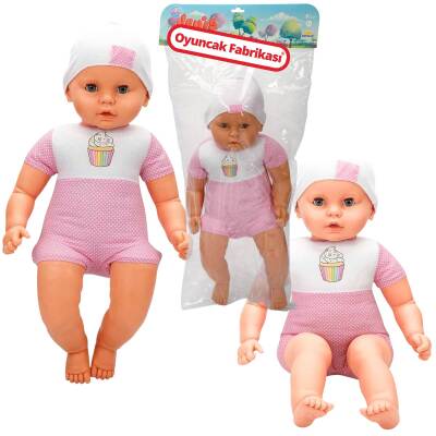 Oyuncak Et Bebek Denis Dolgu Saçsız 60 Cm Pembe - 1