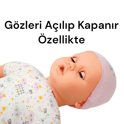 Oyuncak Et Bebek Denis Dolgu Saçsız 60 Cm Pembe - 3