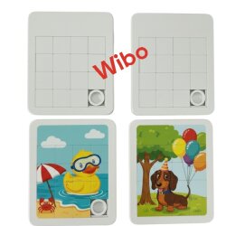  Promosyon Kaydırma Puzzle 10,5x8,5 cm | Boş Beyaz Baskıya Uygun Büyük Boy - 2